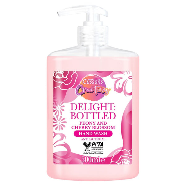 Cussons Creations Antibacterial Hand Wash | 500 ml, Peony and Cherry Blossom