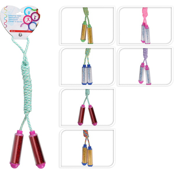 Fun Hub Skipping Rope Fitness Training Rope | 210cm, Clear Handles