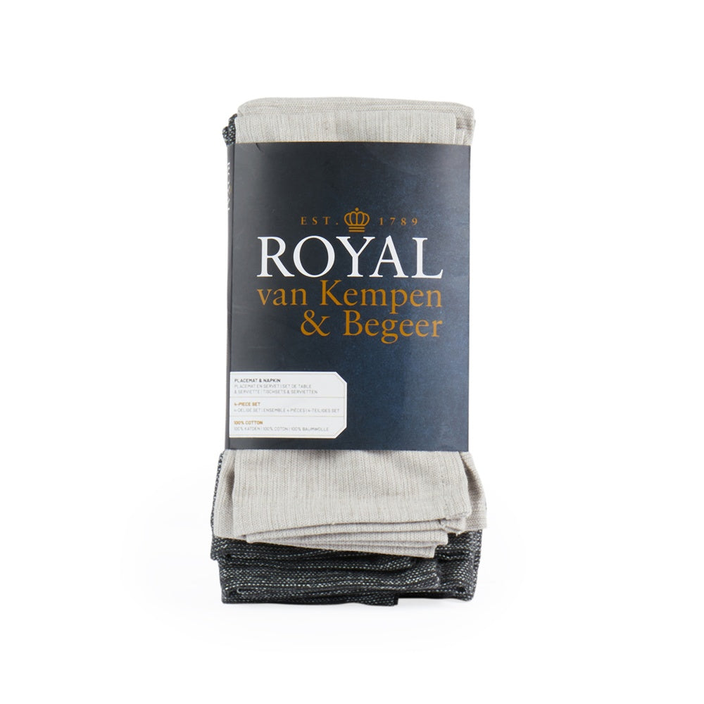 Placemat & Napkin - 4 Piece Set - Royal Van Kempen & Begeer