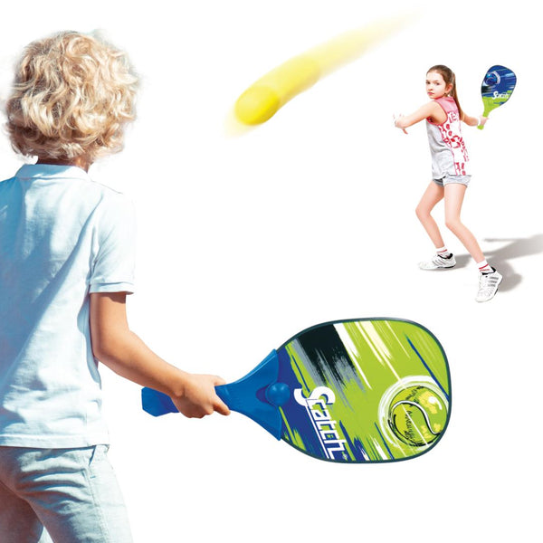 Scatch Paddleball Set | 4pcs | Green & Blue | Ergonomic Handle
