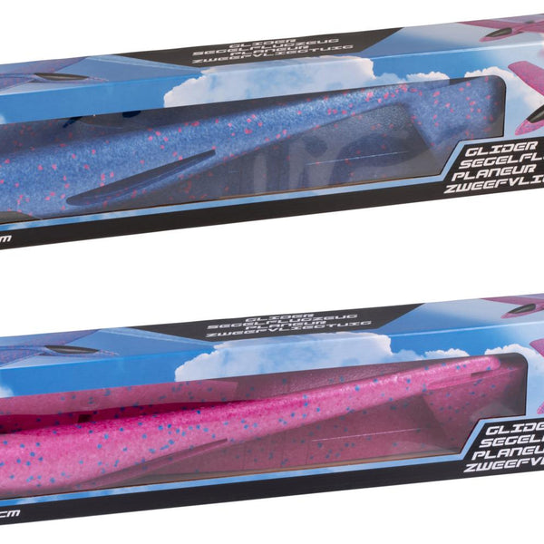 Eddy Toys Glider Plane | Blue & Pink | Lightweight Foam