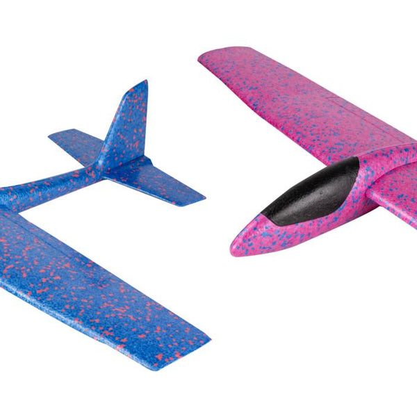 Eddy Toys Glider Plane | Blue & Pink | Lightweight Foam