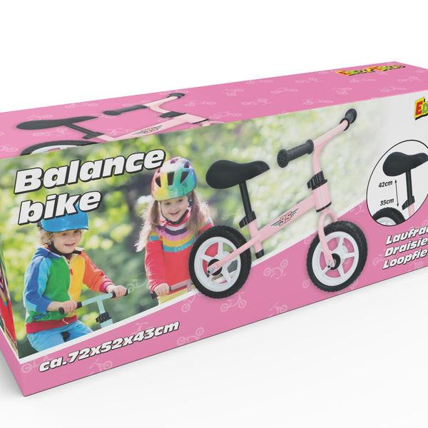 Eddy Toys Balance Bike | Blue & Pink | Adjustable & Lightweight