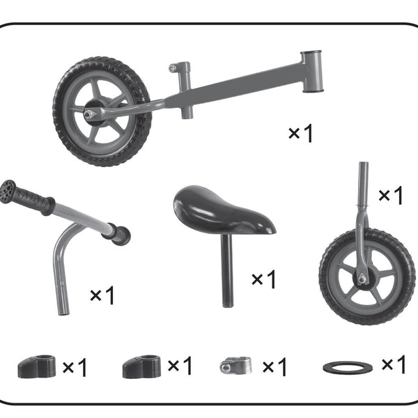 Eddy Toys Balance Bike | Blue & Pink | Adjustable & Lightweight