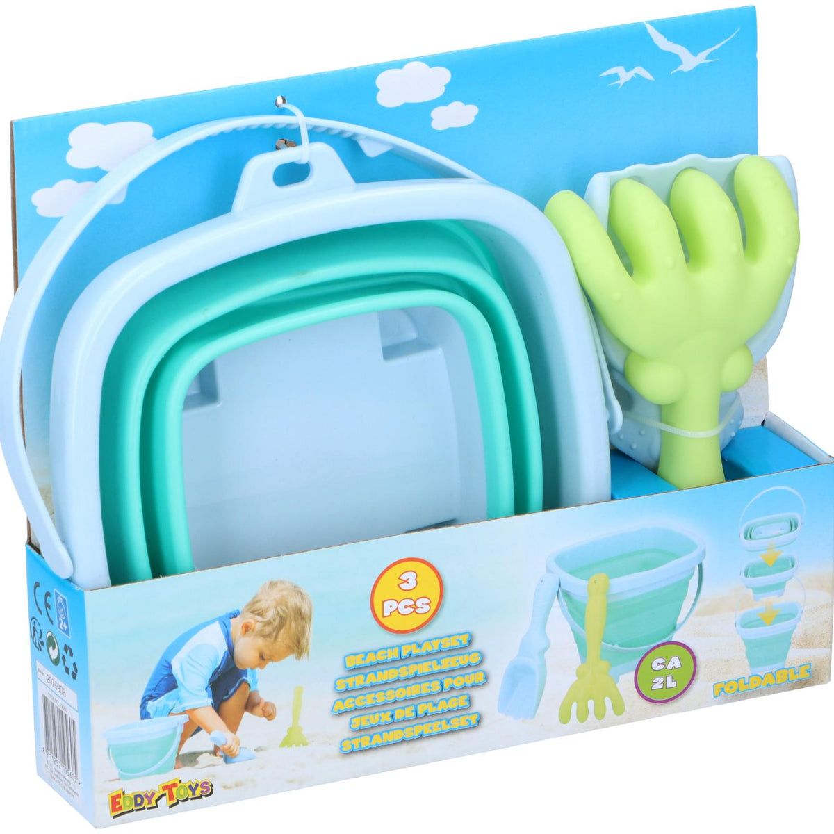 Eddy Toys Folding Beach Playset | 3 Piece Set