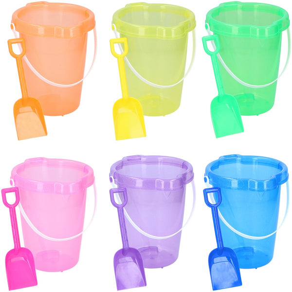 Eddy Toys Sand Bucket & Spade Set | 6 Vibrant Colours