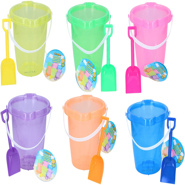Eddy Toys Sand Bucket & Spade Set | 6 Vibrant Colours