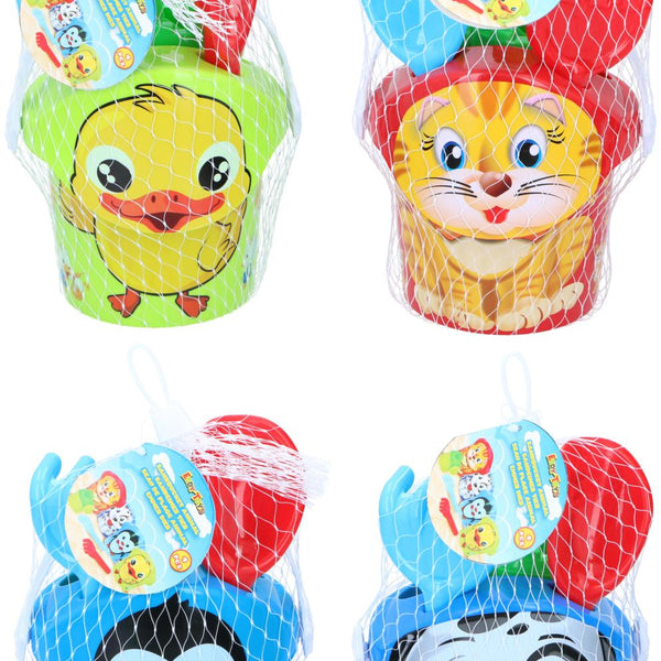 Eddy Toys Animal Sandbucket Set | 4pcs Vibrant Colors