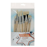 Create 10 Short Handle Hog Paintbrush Set | Durable Bristles and Multiple Sizes