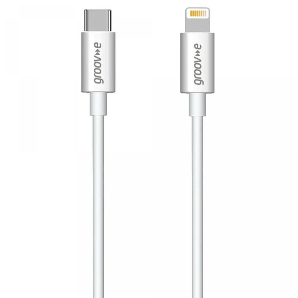 Groov-e Lightning to USB-C Cable | 1M White | 2.4A Fast Charging