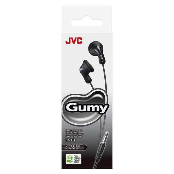 JVC Olive Black Gumy In-Ear Earphones | Ergonomic Design