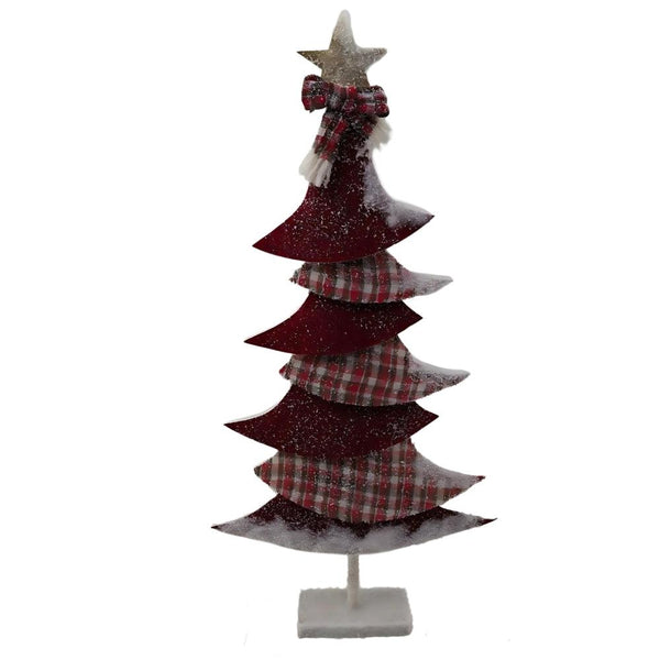 Christmas Tree Red on Base with Star