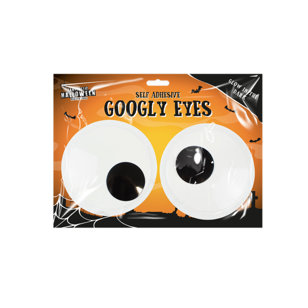 Self-Adhesive Halloween Googly Eyes - Glow-in-the-Dark, Movable Pupils