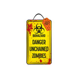 Halloween Horror Warning Hanging Plaque - 40 x 23cm, Assorted Designs