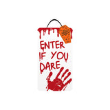 Halloween Horror Warning Hanging Plaque - 40 x 23cm, Assorted Designs