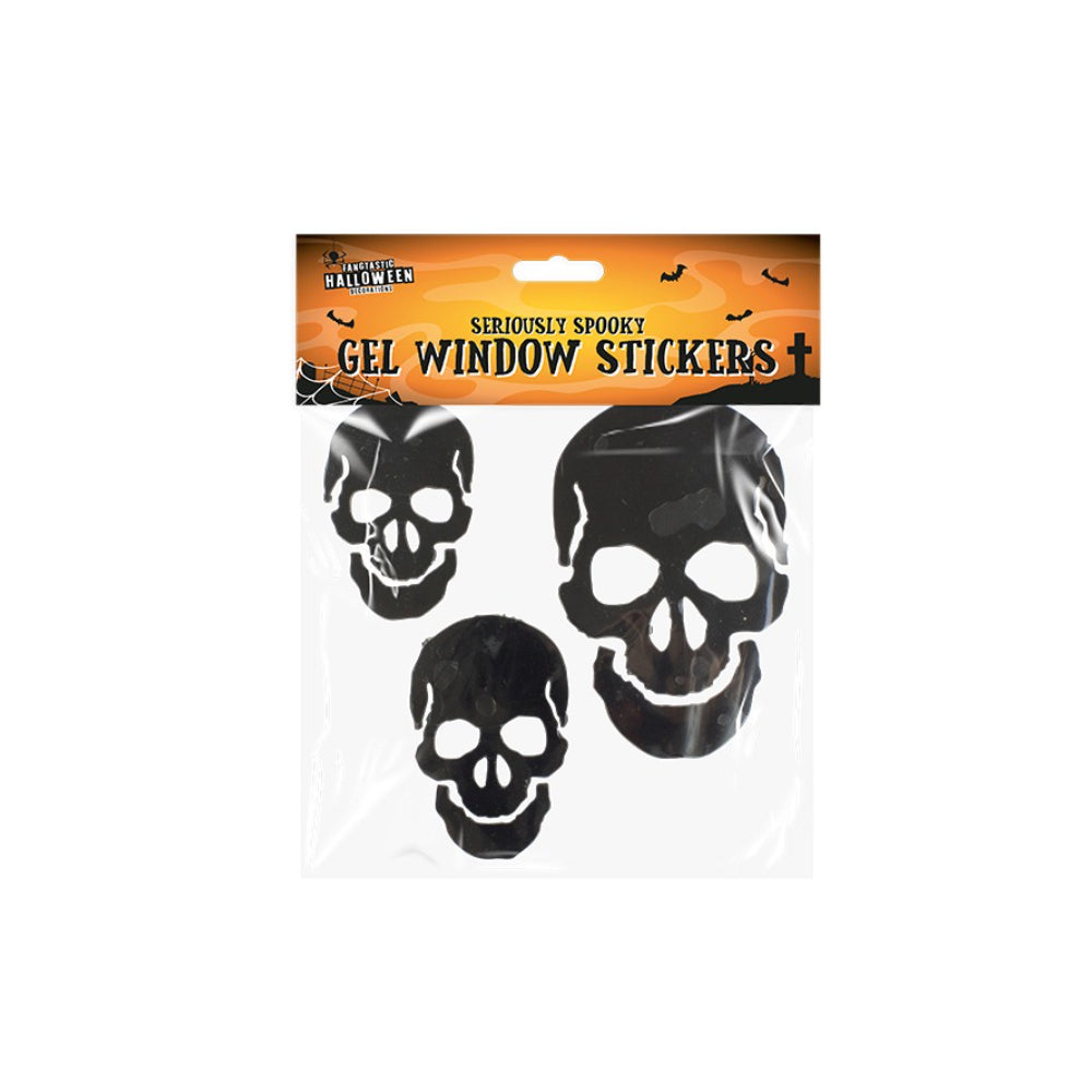 Reusable Halloween Gel Window Stickers - Assorted Designs and Colours