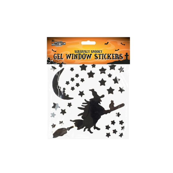 Reusable Halloween Gel Window Stickers - Assorted Designs and Colours