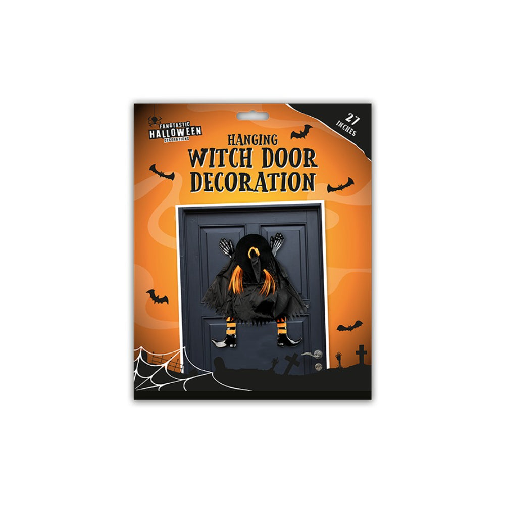 Hanging Halloween Witch Door Decoration - 27-Inch, Assorted Colours