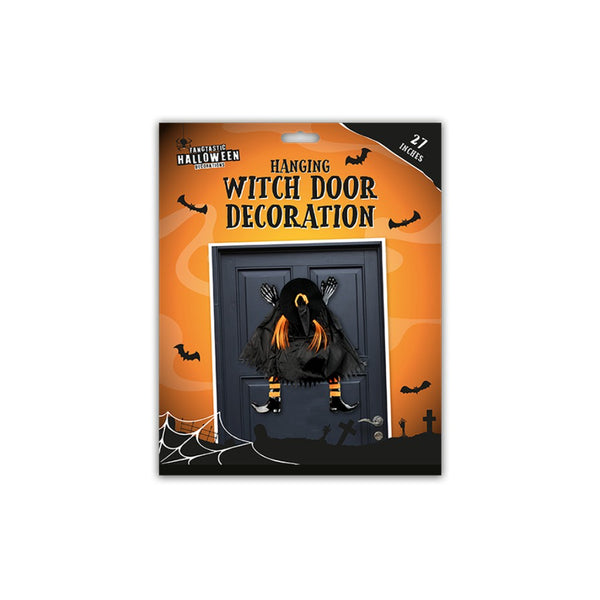 Hanging Halloween Witch Door Decoration - 27-Inch, Assorted Colours