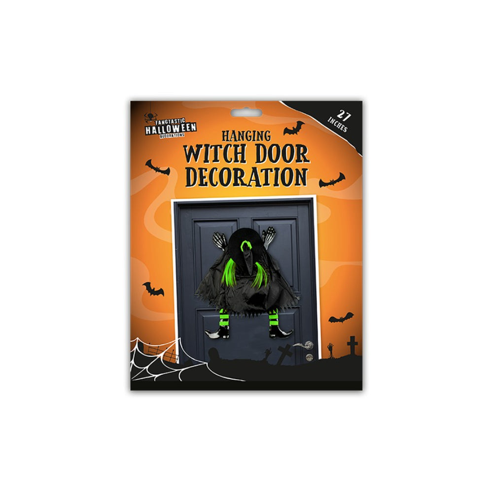 Hanging Halloween Witch Door Decoration - 27-Inch, Assorted Colours