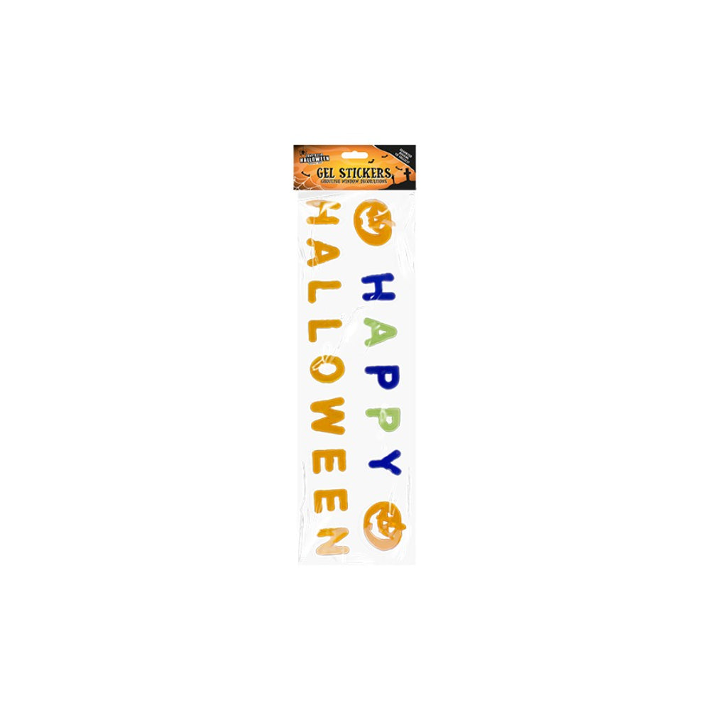 Halloween Gel Window Stickers - Assorted Designs and Colours, Spooky Motifs