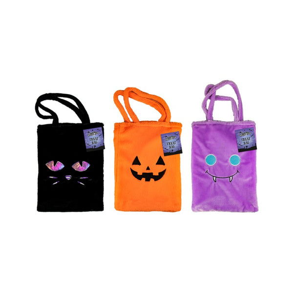 Fluffy Halloween Character Treat Bag - 40 x 30cm, Assorted Designs