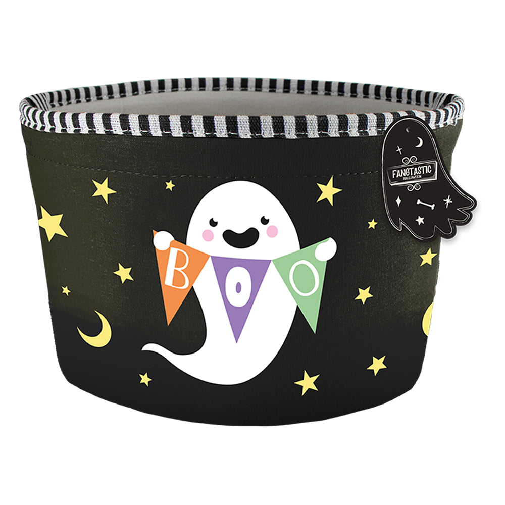 Embroidered Halloween Treat Basket - Assorted Designs, Reusable