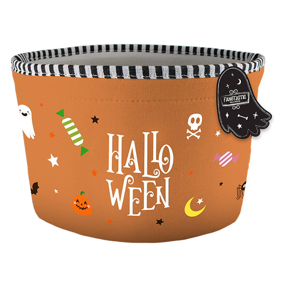Embroidered Halloween Treat Basket - Assorted Designs, Reusable
