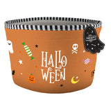 Embroidered Halloween Treat Basket - Assorted Designs, Reusable