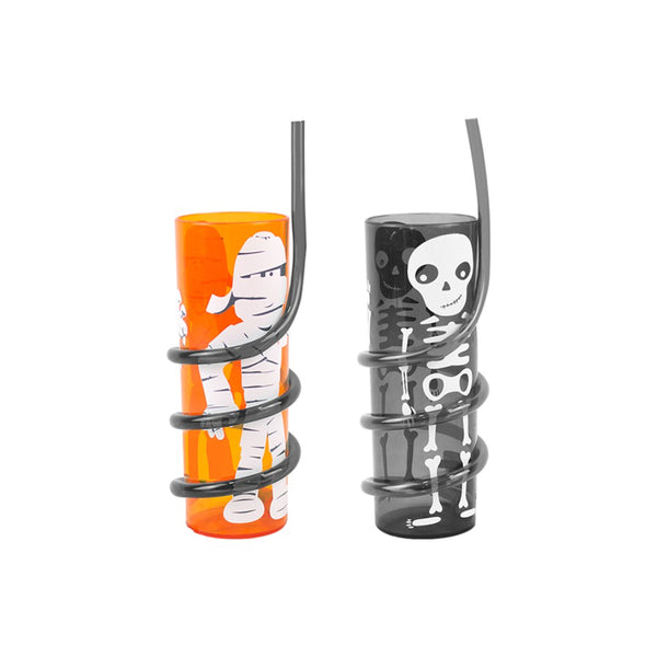 Halloween Character Spiral Straw Tumbler - Assorted Designs and Colours
