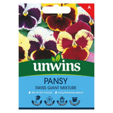 Pansy Swiss Giant Mix Flower Seeds