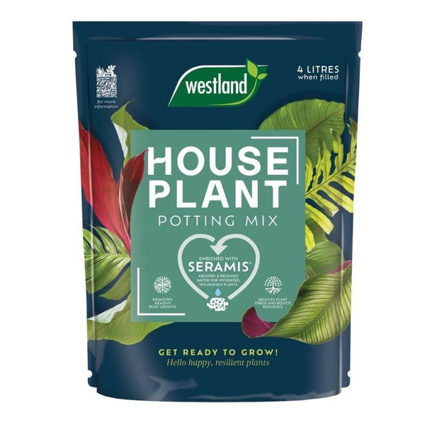 Westland Houseplant Potting Mix | Peat-Free 4L | Enhanced with Seramis