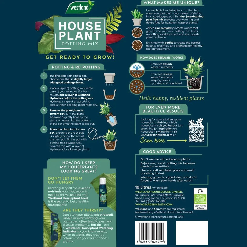 Westland Houseplant Potting Mix - Peat-Free - 4L