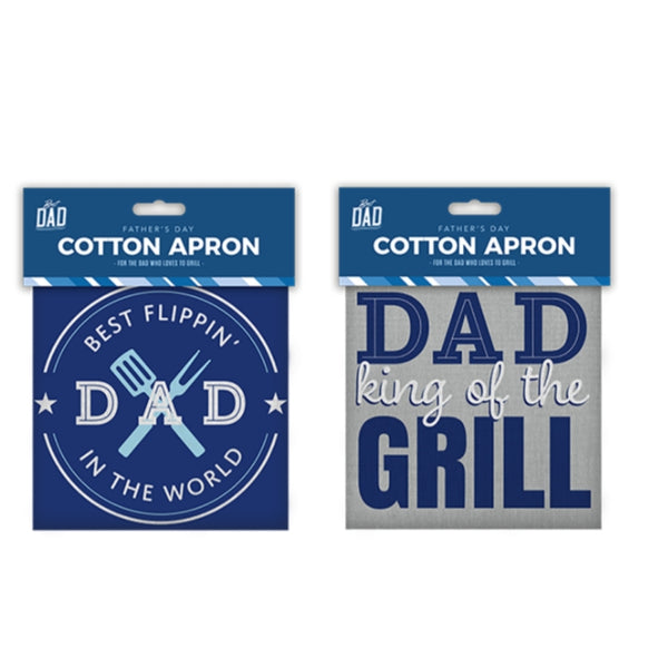 Father's Day Cotton Apron | Bold Grill Master Design
