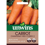 Carrot Chantenay Red Cored 2 Seeds | Early Harvest Variety