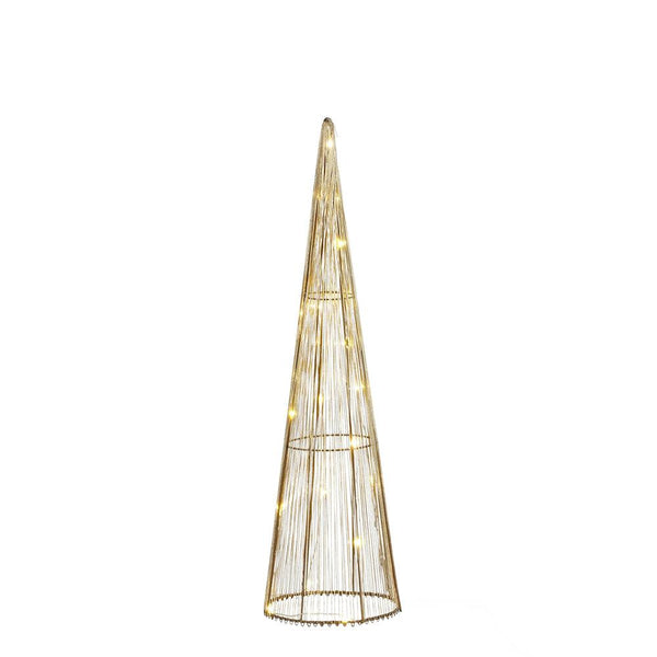 Warm White LED Cone Light Decoration | Champagne Finish