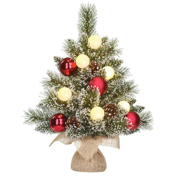 Kaprun Christmas Tree with Timer in Burlap Sack & Timer