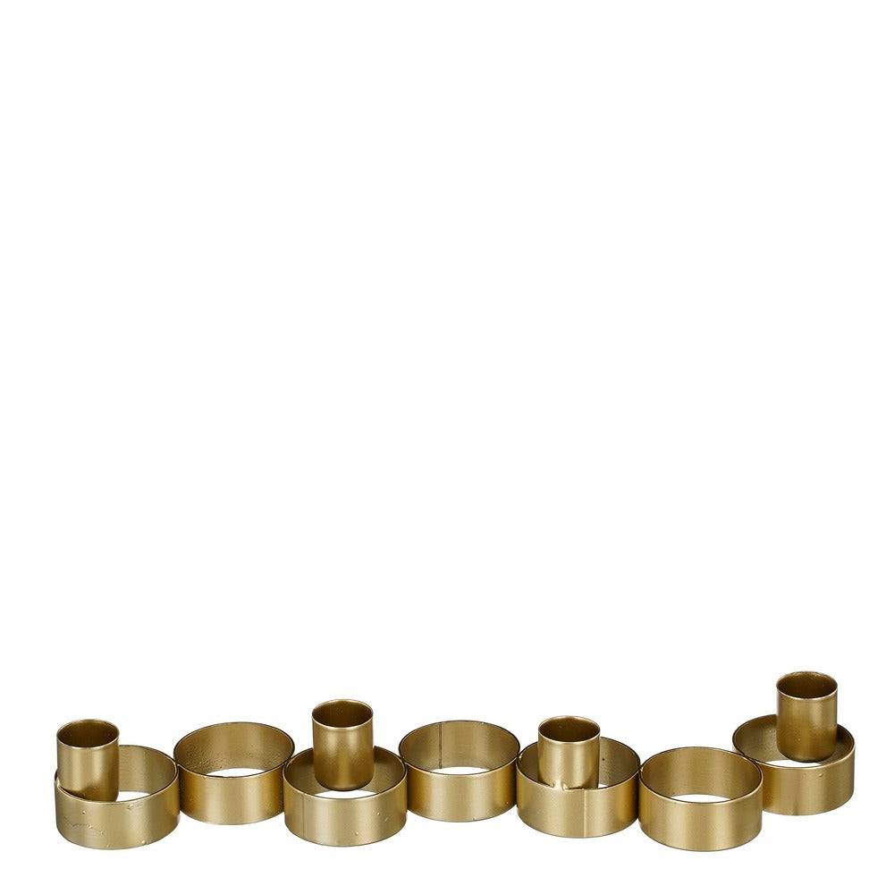 Dinner and Tealight Candleholder Gold | Decorative Candle Display