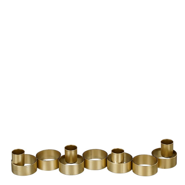 Dinner and Tealight Candleholder Gold | Decorative Candle Display