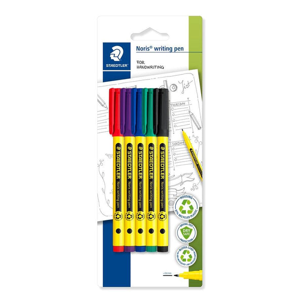 Staedtler Noris Handwriting Pens | Assorted Colors 5pk