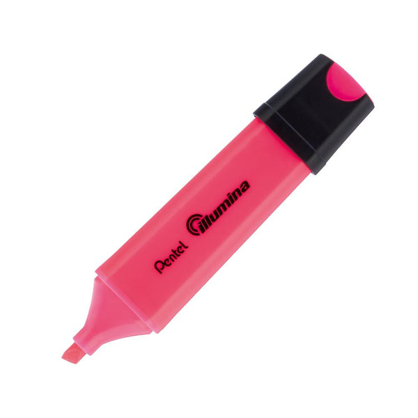 Pentel Illumina Pink Chisel Tip Highlighter - Fluorescent Ink