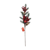 Christmas Pine Cone Red Berry Pick | 60cm