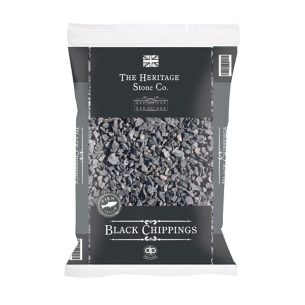 Charcoal Black Decorative Stone Chippings for Landscaping | 14mm