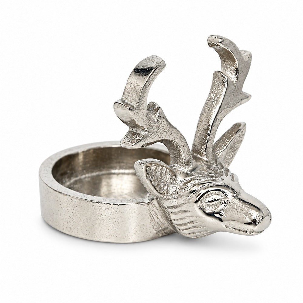 Deer Tealight Holder - Silver - 9cm