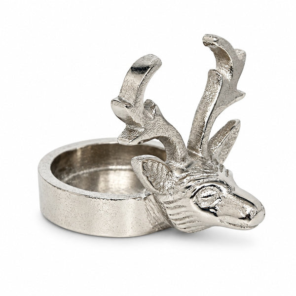 Deer Tealight Holder - Silver - 9cm