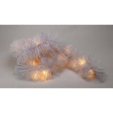 White LED Light Up Tinsel Christmas Garland | 2.7cm