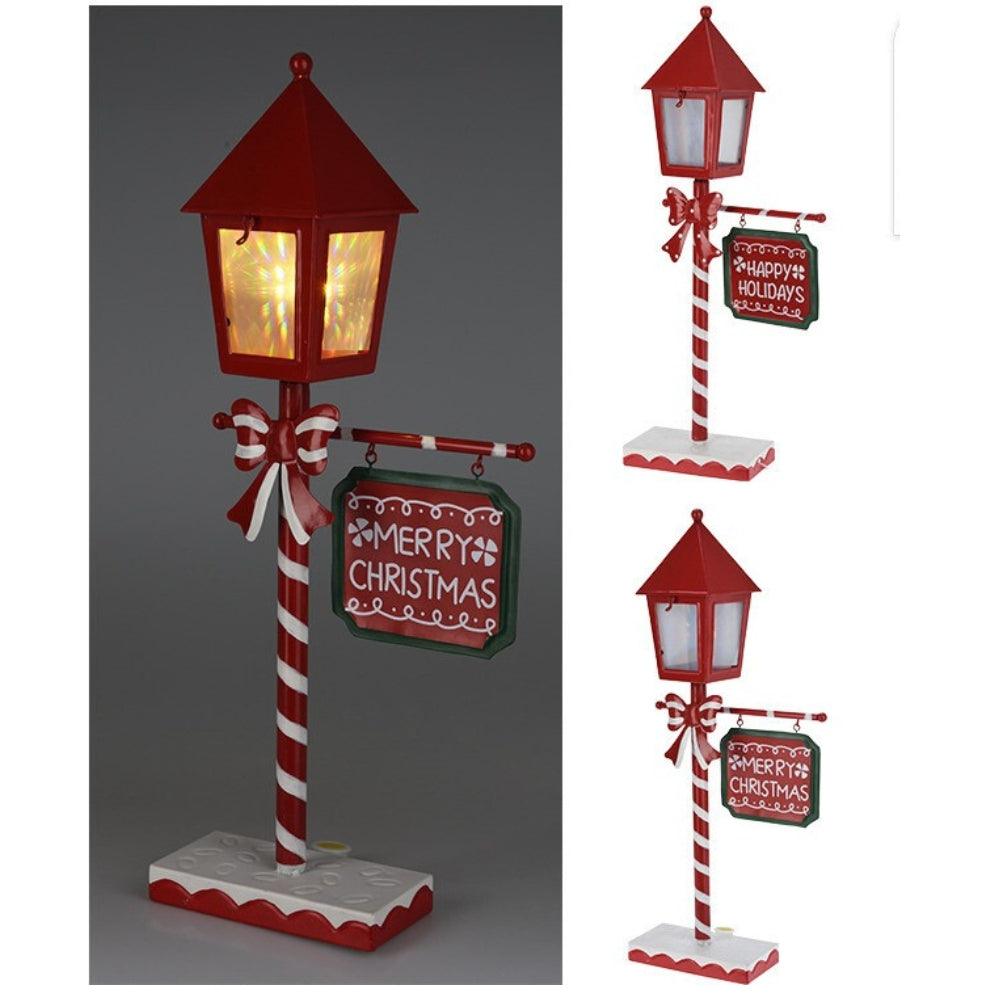 Red LED Light Up Red Merry Christmas Lantern| 52cm