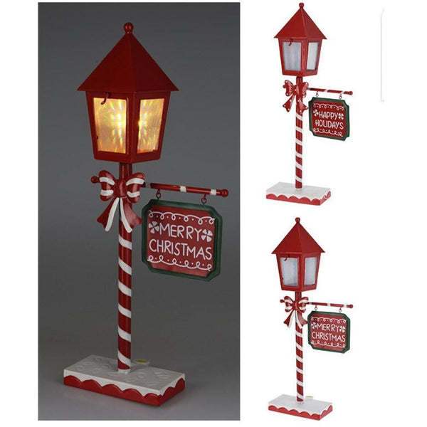 Red LED Light Up Red Merry Christmas Lantern| 52cm