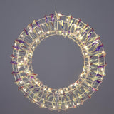 LED Rainbow Light Up Metal Wreath | 30cm