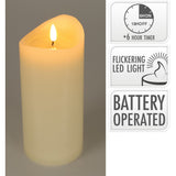 LED Candle Ivory 15cm | Battery-Operated with Timer Function